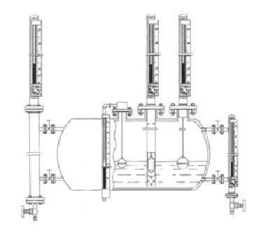 磁翻板液位計(jì)安裝示意圖1