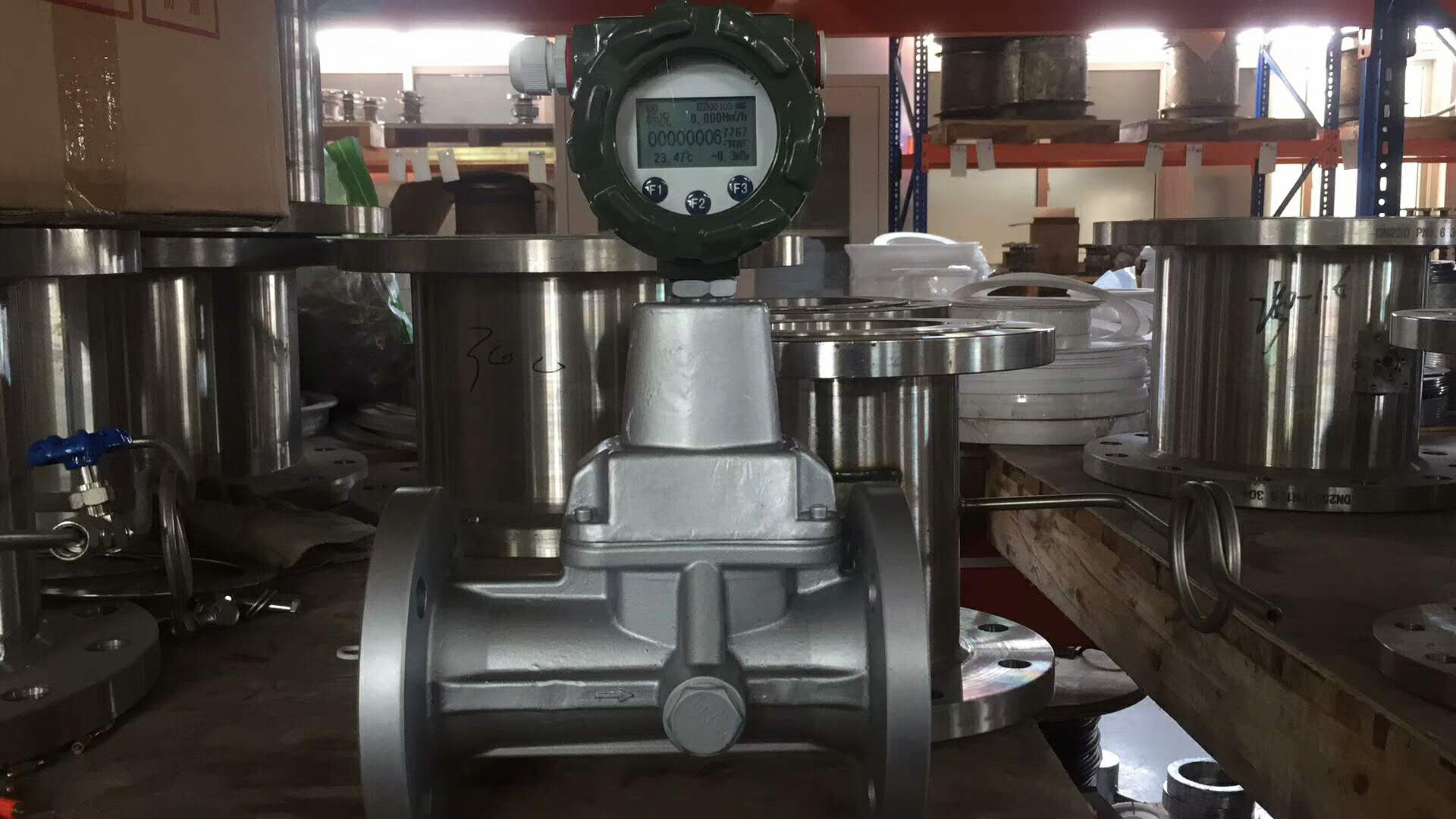 鋁合金殼體旋進(jìn)旋渦流量計（電池供電），介質(zhì)：氮氣